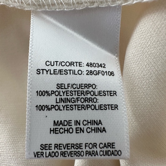 Heart Soul Ivory/Black Shift Dress Embroidered  Sleeveless Keyhole Size Large - Picture 12 of 13